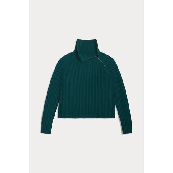 NakedCashmere ARYANA CASHMERE TURTLENECK SWEATER Cypress Large - Picture 6 of 9